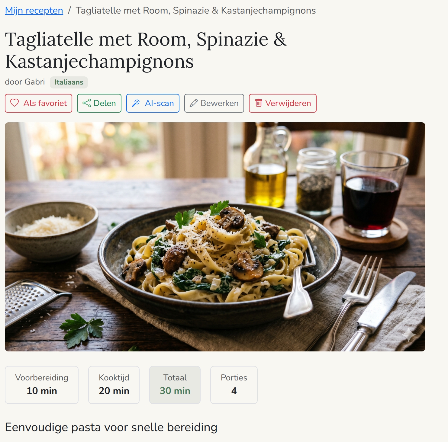 Recepten overzicht